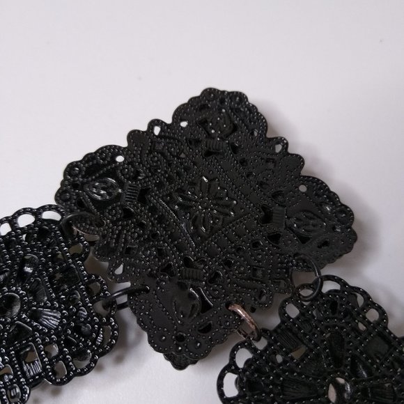 Black Chain Decorative Multicolor Necklace Adjustable 21 To 23 Inches - Picture 15 of 15